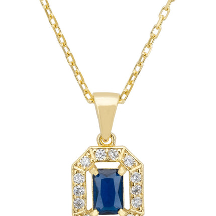 Whistledown Gemstone Pendant Necklace Sapphire Gold