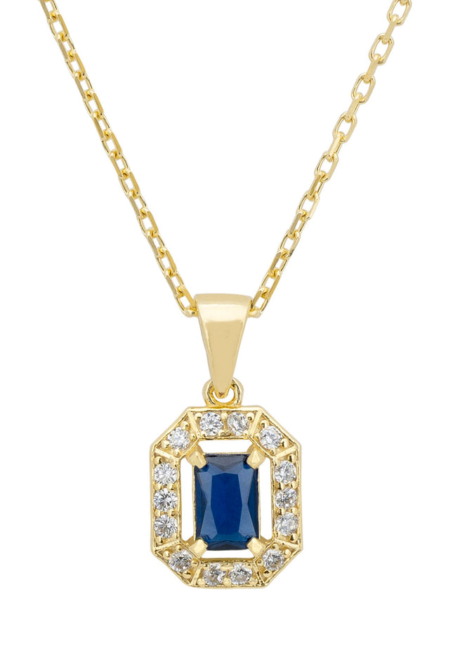 Whistledown Gemstone Pendant Necklace Sapphire Gold