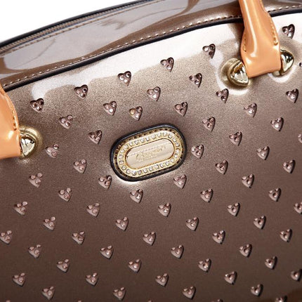 Starz Art Vegan Leather Retro Crystal Overnight Latch on Bag