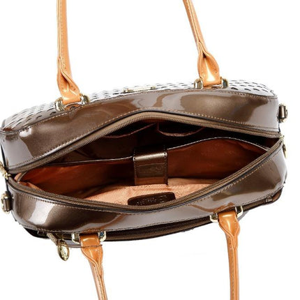 Starz Art Vegan Leather Retro Crystal Overnight Latch on Bag