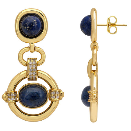 Caterina Lapis Lazuli Drop Earrings Gold