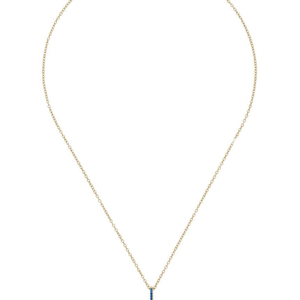 Art Deco Scallop Shell Pendant Necklace Sapphire Blue With Pearl Gold