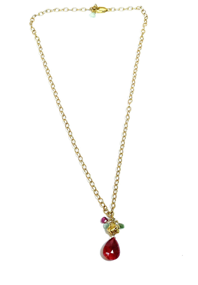 Ruby Drop Necklace