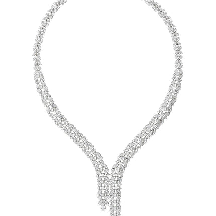 Marchioness Statement Necklace Pearl Silver