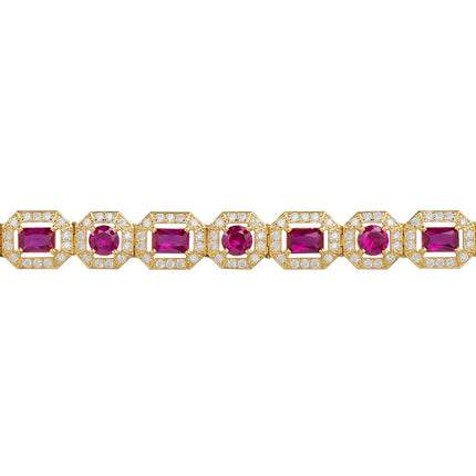 Whistledown Ruby Gemstone Bracelet Gold