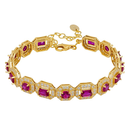 Whistledown Ruby Gemstone Bracelet Gold