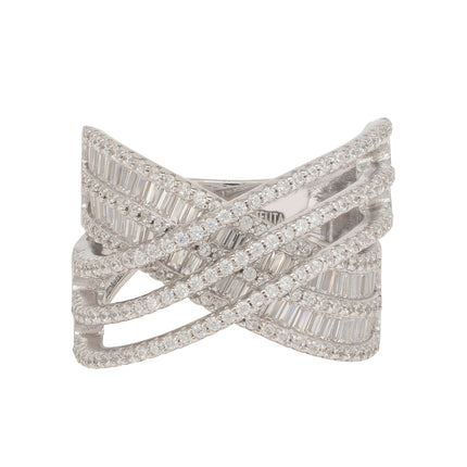 Forever Entwined Cocktail Ring Silver