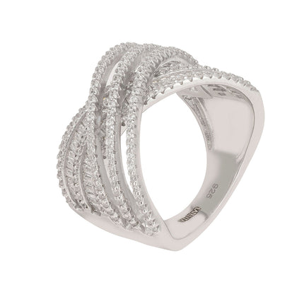 Forever Entwined Cocktail Ring Silver
