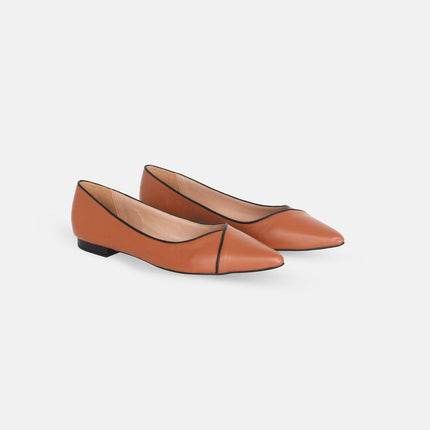 Ariri Black Leather Ballerinas – Comfort Flat