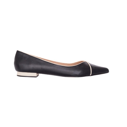 Ariri Black Leather Ballerinas – Comfort Flat