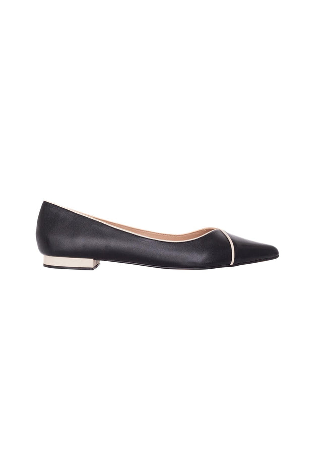 Ariri Black Leather Ballerinas – Comfort Flat