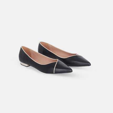 Ariri Black Leather Ballerinas – Comfort Flat