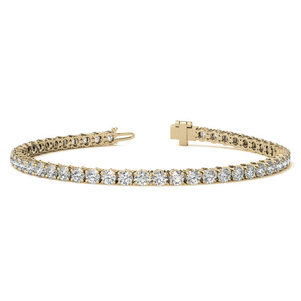 8.5 CTW Lab Grown Diamond Tennis Bracelet in 14kt White/Yellow Gold (G/Vs) AGI Certified