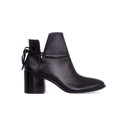 Attalea Brown Leather Ankle Boots – 6.5cm Block Heel