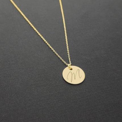 14k Gold Initial Necklace