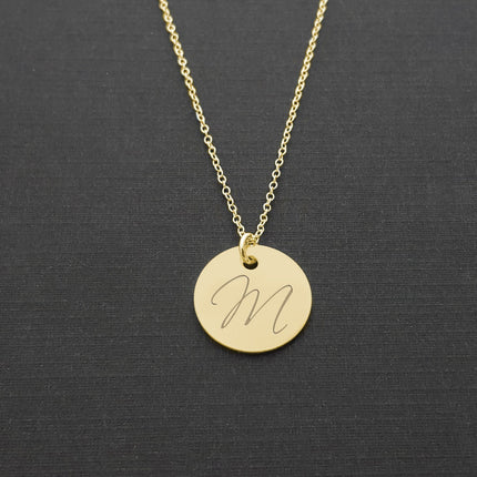 14k Gold Initial Necklace