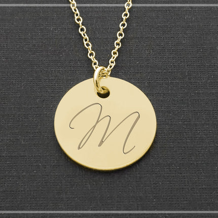 14k Gold Initial Necklace