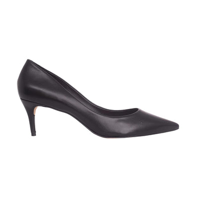 Tenate Black Leather Pumps – 6cm Medium Block Heel