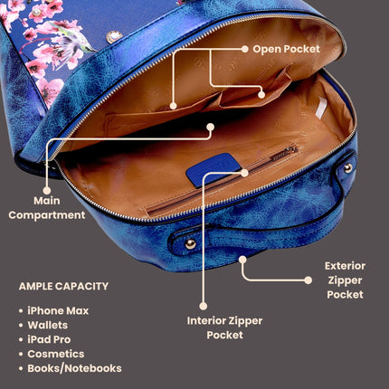 Brangio Italy Floral Hummingbird Backpack – Fashion Travel Backpack
