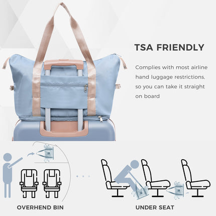 5-Piece Luggage Set With Expandable Travel Bag - Includes 16", 20", 24", 28" Suitcases With 360° Spinner Wheels and Adju