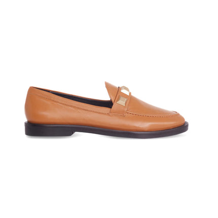 Caetê Calf Beige Leather Loafers
