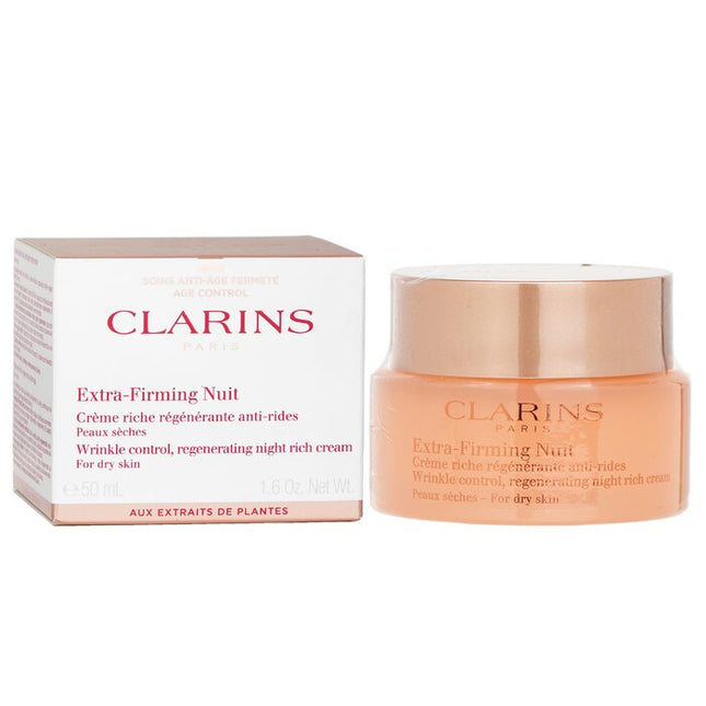 CLARINS - Extra-Firming Nuit Wrinkle Control, Regenerating Night Rich Cream - For Dry Skin