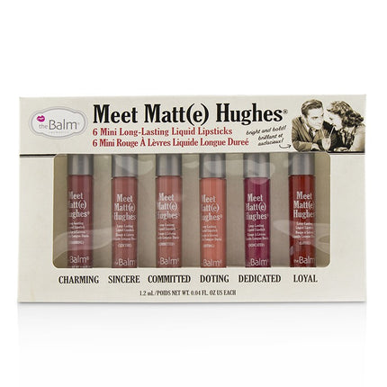 THEBALM - Meet Matt(e) Hughes 6 Mini Long Lasting Liquid Lipsticks Kit 6x1.2ml/0.04oz