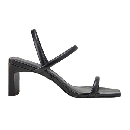 Palmito Goat Orange Leather Sandals – 6.5cm Block Heel Open Toe