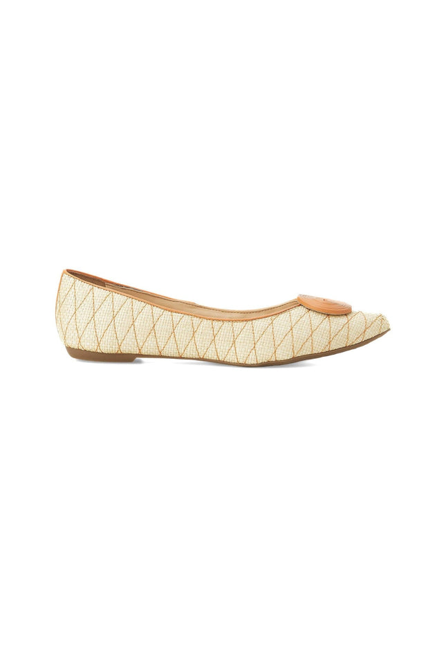 Corobá Raffia Leather Ballerinas