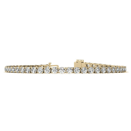 8.5 CTW Lab Grown Diamond Tennis Bracelet in 14kt White/Yellow Gold (G/Vs) AGI Certified