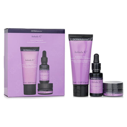 DERMADOCTOR - Kakadu C Vitamin C Brightening Kit: Daily Cleanser 70ml + 20% Vitamin C Serum 15ml + Eye Souffle 15ml