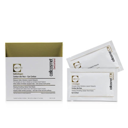CELLCOSMET & CELLMEN - Cellcosmet CellEctive CellCollagen Eye Contour Relaxing Smoothing Cellular Sheet Masks