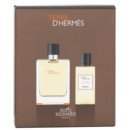 HERMES - Terre d'Hermes Coffret: Eau De Toilette Spray 100ml/3.3oz + Hair and Body Shower Gel 80ml/2.7oz