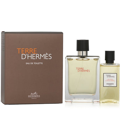 HERMES - Terre d'Hermes Coffret: Eau De Toilette Spray 100ml/3.3oz + Hair and Body Shower Gel 80ml/2.7oz