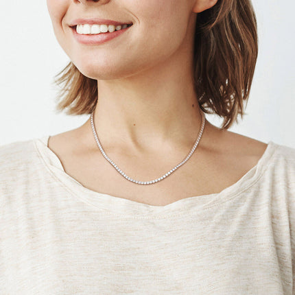 12.5 Ct. DEW Created Moissanite Tennis Necklace - Available in 6 Sizes