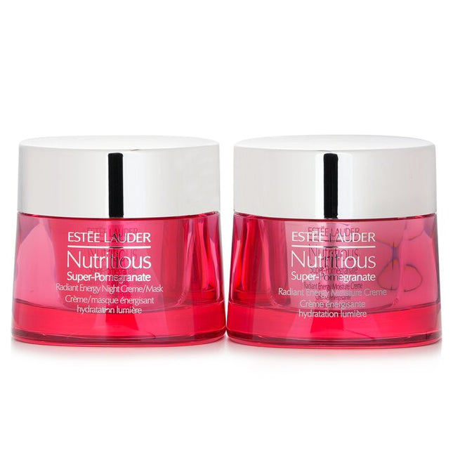 ESTEE LAUDER - Nutritious Super-Pomegranate Day & Night Radiance Set: Moisture Creme 50ml+ Night Creme/Mask 50ml