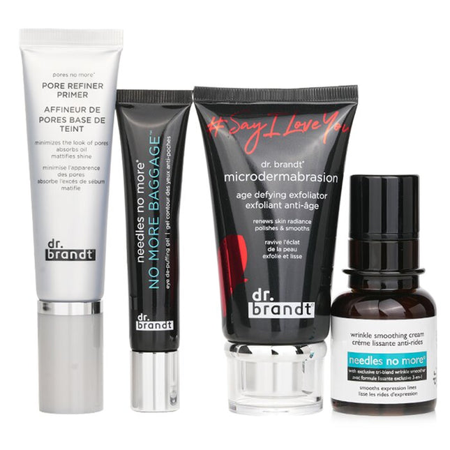 DR. BRANDT - 25 Years of Dr. Brandt Kit: Microdermabrasion 60g+ Wrinkle Smoothing Cream 15g+ Pore Refiner Primer 30ml+ No More B