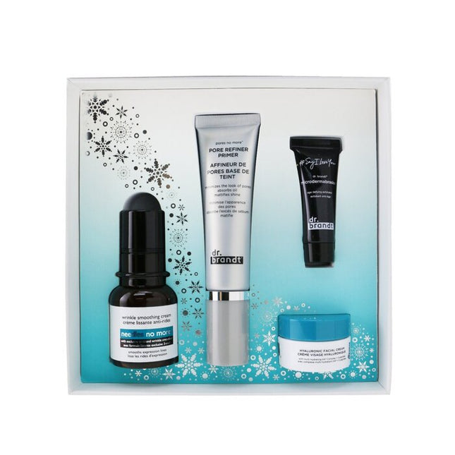 DR. BRANDT - Skincare Wishlist Kit: Pore Refiner Primer 30ml+ Wrinkle Smoothing Cream 15g+ Microdermabrasion 7.5g+ Hyaluronic Cr