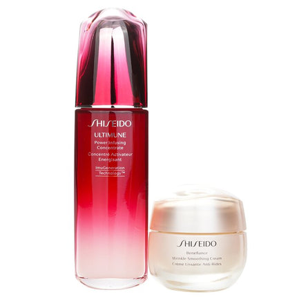 SHISEIDO - Defend & Regenerate Power Wrinkle Smoothing Set: Ultimune Power Infusing Concentrate N 100ml + Benefiance Wrinkle Smo