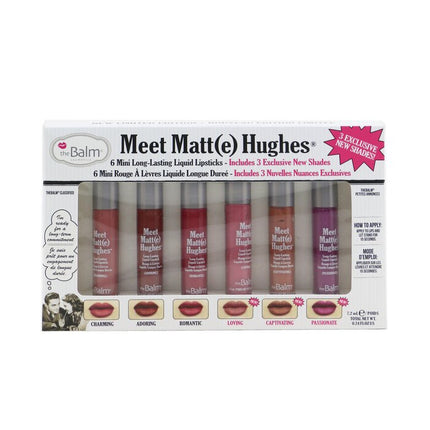 THEBALM - Meet Matt(e) Hughes 6 Mini Long Lasting Liquid Lipsticks Kit 6x1.2ml/0.04oz
