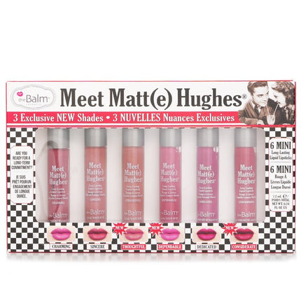 THEBALM - Meet Matt(e) Hughes 6 Mini Long Lasting Liquid Lipsticks Kit 6x1.2ml/0.04oz