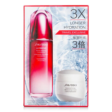 SHISEIDO - Defend & Regenerate Power Moisturizing Set: Ultimune Power Infusing Concentrate N 100ml + Essential Energy Moisturizi
