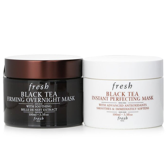FRESH - Black Tea Age-Delay for Night & Day Set: Black Tea Instant Perfecting Mask 100ml + Black Tea Firming Overnight Mask 100m