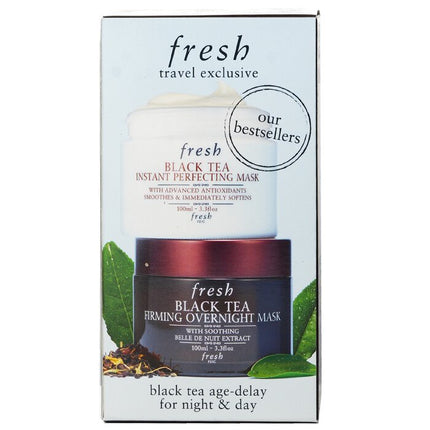 FRESH - Black Tea Age-Delay for Night & Day Set: Black Tea Instant Perfecting Mask 100ml + Black Tea Firming Overnight Mask 100m