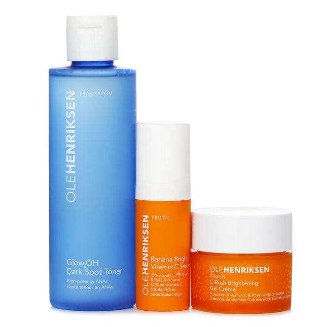 OLE HENRIKSEN - 3 Mega Wonders Set: Banana Bright Vitamin C Serum 15ml + Glow2OH Dark Spot Toner 190ml + C-Rush Brightening Gel