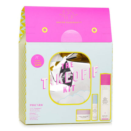DRUNK ELEPHANT - The TakeOff Kit: T.L.C Framboos Night Serum 50ml+ B-Hydra Serum 8ml+ Lala Retro Whipped Cream 15ml