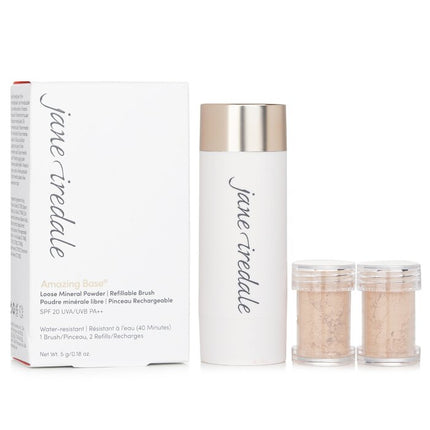 JANE IREDALE - Amazing Base Loose Mineral Powder SPF 20 Refillable Brush (1x Brush, 2x Refills) 2x2.5g/0.09oz