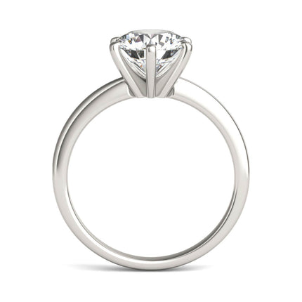 AGI Certified 3 CTW Lab Grown Diamond Solitaire Engagement Ring – G-Vs Clarity, 14K White Gold