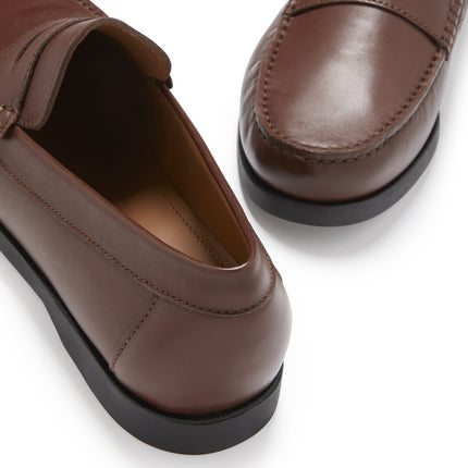 Boat Loafers, Brown Leather