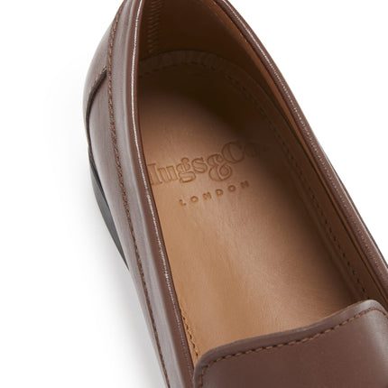 Boat Loafers, Brown Leather
